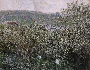 Claude Monet Vetheuil,Les Pruniers en Fleurs china oil painting reproduction